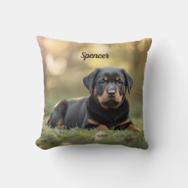 Elegante Rottweiler gepersonaliseerd Kussen