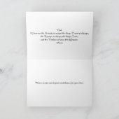 Elegante rouwdienst-herdenking kaart (Binnen)