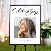 Elegante rouwfoto | Celebratie van het leven Poster