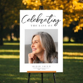 Elegante rouwfoto | Celebratie van het leven Poster