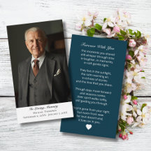 Elegante rouwfoto-herdenkingskaart met gebed