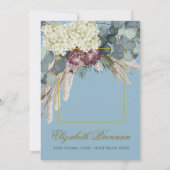 Elegante rouwherdenking Religieuze bloem foto Kaart (Achterkant)