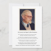 Elegante rouwkaart met eenvoudig kruis (Achterkant)