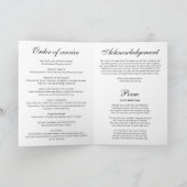Elegante rouwkaart met fotocollage programma (Binnen)