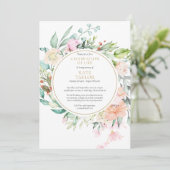 Elegante rouwplechtigheid levensbloemen kaart (Staand voorkant)