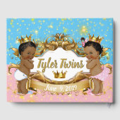 Elegante Royal African Geslacht onthullen roze & b Gastenboek (Achterkant)