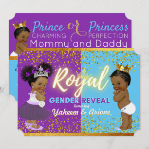 Elegante Royal African Geslacht Onthulling Paars & Kaart