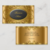 Elegante Royal Black Gold Professional Visitekaartje (Voorkant / Achterkant)