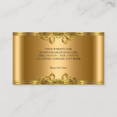 Elegante Royal Black Gold Professional Visitekaartje (Achterkant)