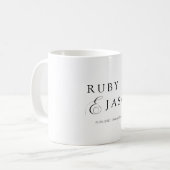 Elegante Royal Black Script Koffiemok (Voorkant links)