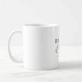 Elegante Royal Black Script Koffiemok (Links)