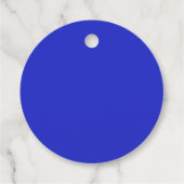 Elegante Royal Blue Chic Modern Monogram bruiloft Bedankjes Labels (Achterkant)