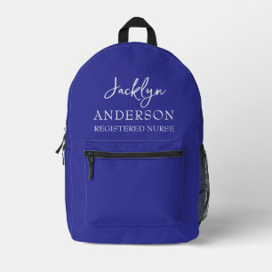 Elegante Royal Blue Custom Nurse Bedrukte Rugzak