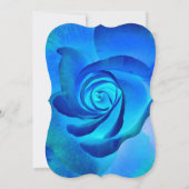 Elegante Royal Blue Floral Sjabloon bruiloft Kaart (Achterkant)