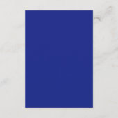 Elegante Royal Blue Monogram Moderne bruiloft Informatiekaartje (Achterkant)