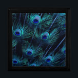 Elegante Royal Blue Peacock Keepsake Giftbox Cadeaudoosje<br><div class="desc">Elegante Royal Navy blauwe pauw veer geschenkdoos. Deze prachtige blauwe pauw geschenkdoos is echt prachtig.</div>