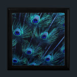 Elegante Royal Blue Peacock Keepsake Giftbox Cadeaudoosje<br><div class="desc">Elegante Royal Navy blauwe pauw veer geschenkdoos. Deze prachtige blauwe pauw geschenkdoos is echt prachtig.</div>