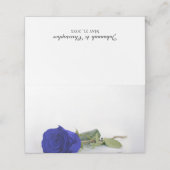 Elegante Royal Blue Roos Blank DIY Print Wedding Plaatskaartje (Buitenkant ongevouwen)