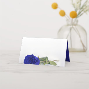 Elegante Royal Blue Roos Blank DIY Print Wedding Plaatskaartje