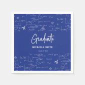 Elegante Royal Blue Script Wiskunde Afstuderen par Servet (Voorkant)