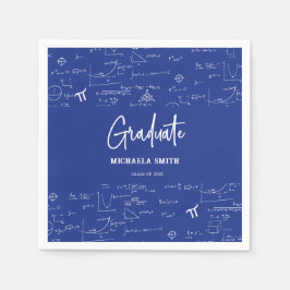 Elegante Royal Blue Script Wiskunde Afstuderen par Servet