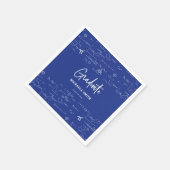 Elegante Royal Blue Script Wiskunde Afstuderen par Servet (Hoek)