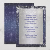 Elegante Royal Blue Sterrennacht Prom Kaart (Voorkant / Achterkant)
