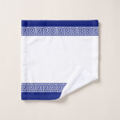 Elegante Royal Blue & White badhanddoek set Bad Handdoek (Wasdoekje)