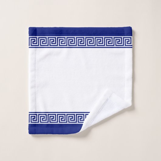 Elegante Royal Blue & White badhanddoek set Bad Handdoek (Wasdoekje)