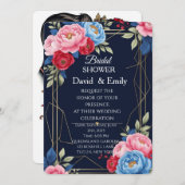 Elegante Royal Floral bruiloft uitnodiging (Voorkant / Achterkant)