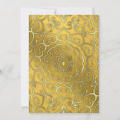 Elegante  Royal Jeweled Gold Wedding Kaart (Achterkant)