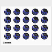 Elegante Royal Navy Blue Masquerade Party Stickers (Vel)