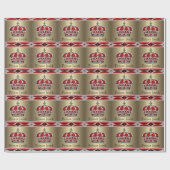 Elegante Royal Red Prince Baby shower Gift Wrap Cadeaupapier (Vlak)