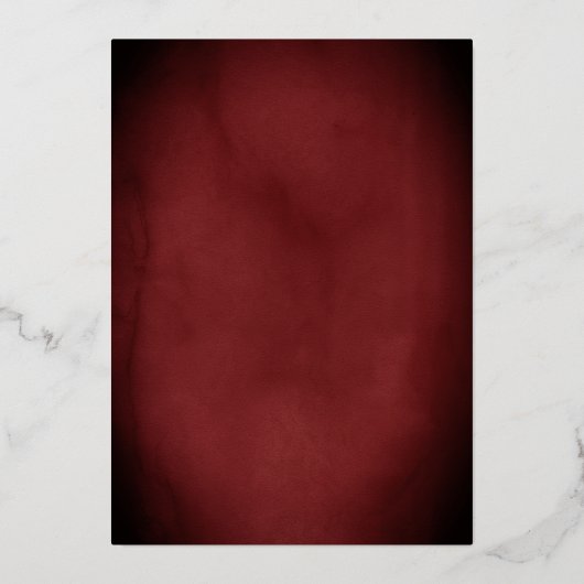 Elegante Royal Red Rose Gold Swirl Quinceanera Folie Uitnodiging (Achterkant)