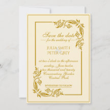 Elegante Royal save the date uitnodiging