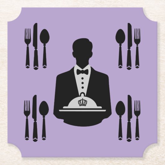 Elegante Royal Theme Luxury Kartonnen Onderzetters (Voorkant)