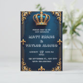 Elegante Royal Wedding Uitnodiging (Staand voorkant)