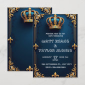 Elegante Royal Wedding Uitnodiging (Voorkant / Achterkant)