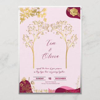 Elegante royale trouwuitnodiging kaart