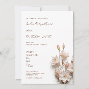 Elegante Roze 3D Bloemen Kaart