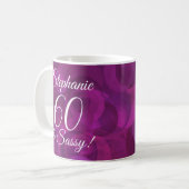 Elegante Roze 60 en Sassy verjaardag Koffiemok (Voorkant links)