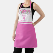 Elegante roze 88ste verjaardag bloemstuk schort (Insitu)