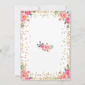 Elegante Roze Aap Baby Girl Douche Uitnodiging (Achterkant)