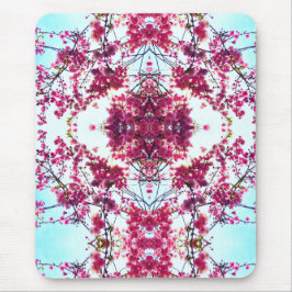 Elegante roze abstracte boho bloemenmandala muismat