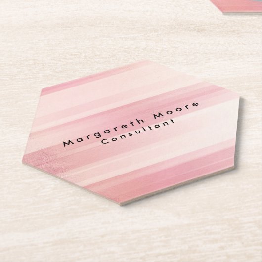 Elegante Roze Achtergrond Professioneel Kartonnen Onderzetters (Schuin)