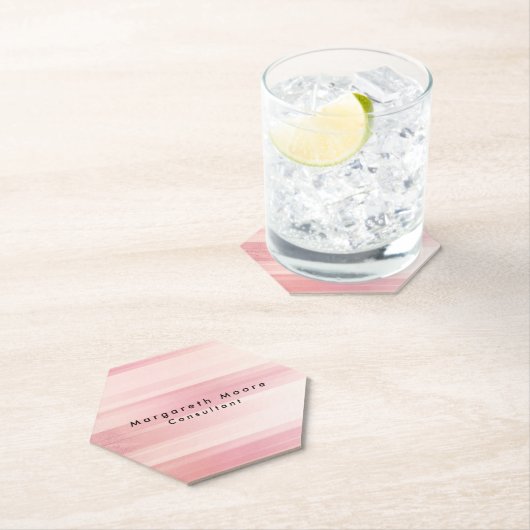 Elegante Roze Achtergrond Professioneel Kartonnen Onderzetters (Insitu)