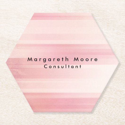 Elegante Roze Achtergrond Professioneel Kartonnen Onderzetters (Voorkant)