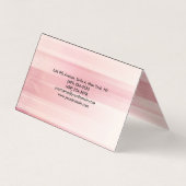 Elegante Roze Achtergrond Professioneel Visitekaartje (Achterkant)