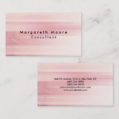 Elegante Roze Achtergrond Professioneel Visitekaartje (Voorkant / Achterkant)