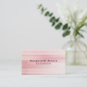 Elegante Roze Achtergrond Professioneel Visitekaartje (Staand voorkant)